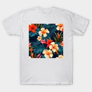 Tropical Flowers Pattern 14 T-Shirt